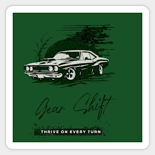 Vintage Car Lover Tee Sticker